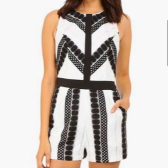 Adelyn Rae | Romper & Jumpsuits | Short Black And White Jumpsuit | small - Picture 2 of 11